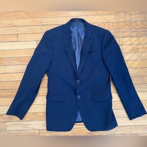 John Varvatos Navy Blue with Light Blue streaks Blazer